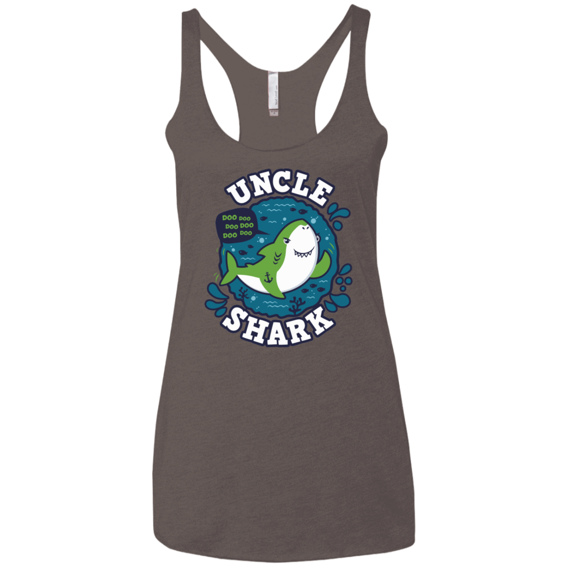 T-Shirts Macchiato / X-Small Shark Family trazo - Uncle Women's Triblend Racerback Tank