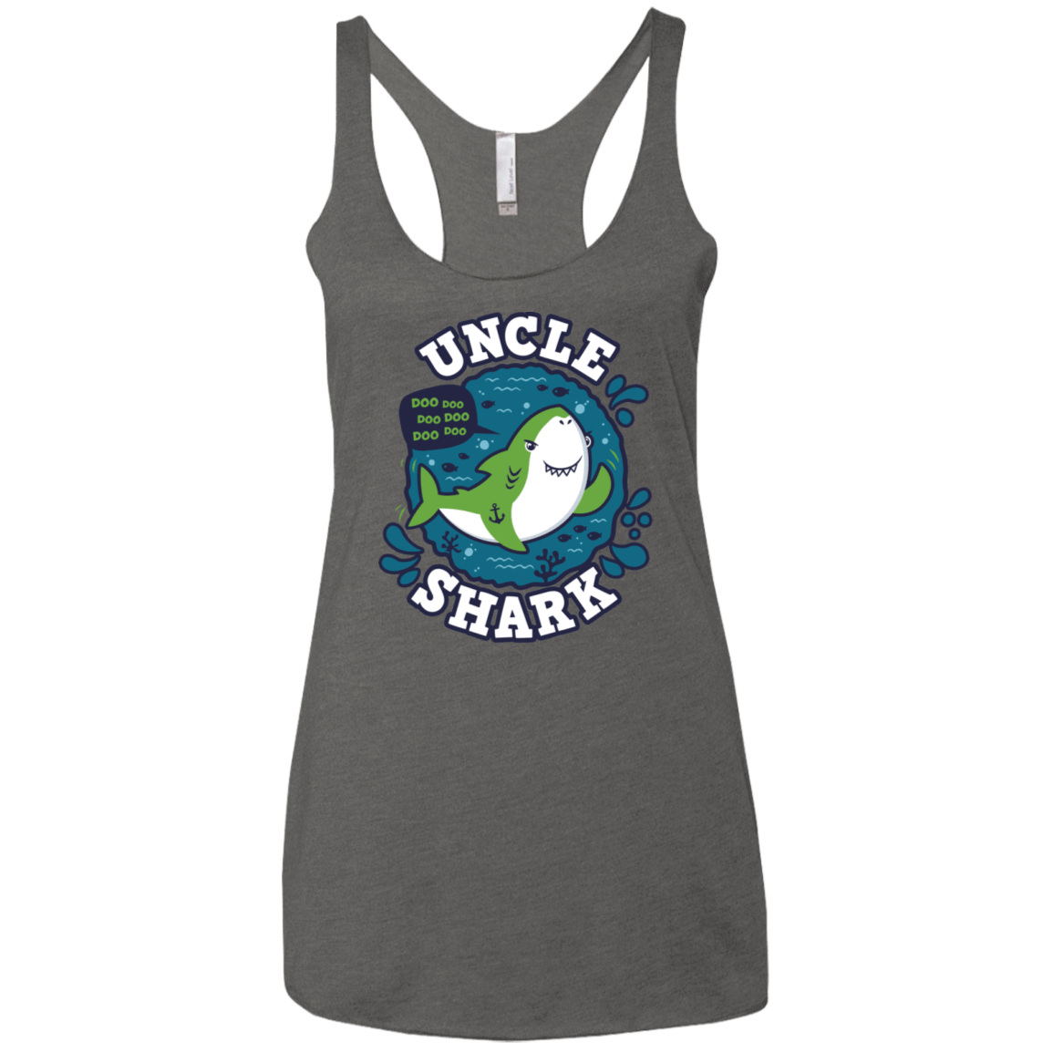 T-Shirts Premium Heather / X-Small Shark Family trazo - Uncle Women's Triblend Racerback Tank