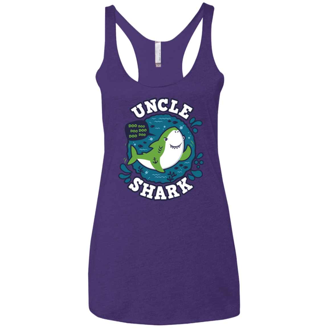 T-Shirts Purple Rush / X-Small Shark Family trazo - Uncle Women's Triblend Racerback Tank