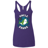 T-Shirts Purple Rush / X-Small Shark Family trazo - Uncle Women's Triblend Racerback Tank