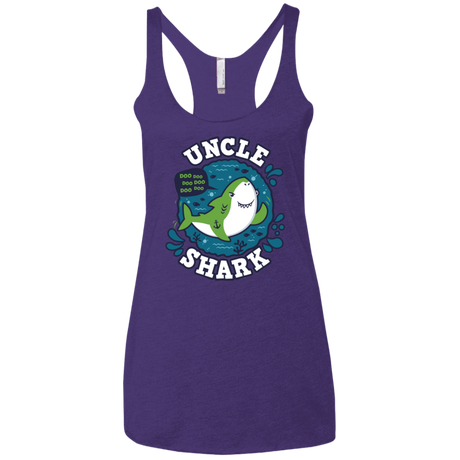 T-Shirts Purple Rush / X-Small Shark Family trazo - Uncle Women's Triblend Racerback Tank