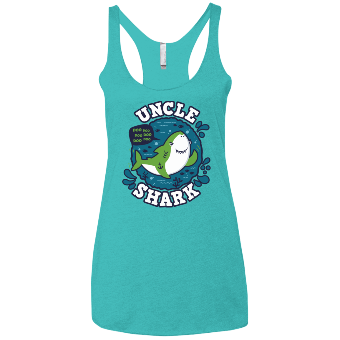 T-Shirts Tahiti Blue / X-Small Shark Family trazo - Uncle Women's Triblend Racerback Tank