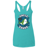 T-Shirts Tahiti Blue / X-Small Shark Family trazo - Uncle Women's Triblend Racerback Tank