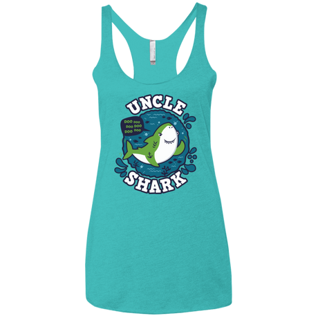 T-Shirts Tahiti Blue / X-Small Shark Family trazo - Uncle Women's Triblend Racerback Tank