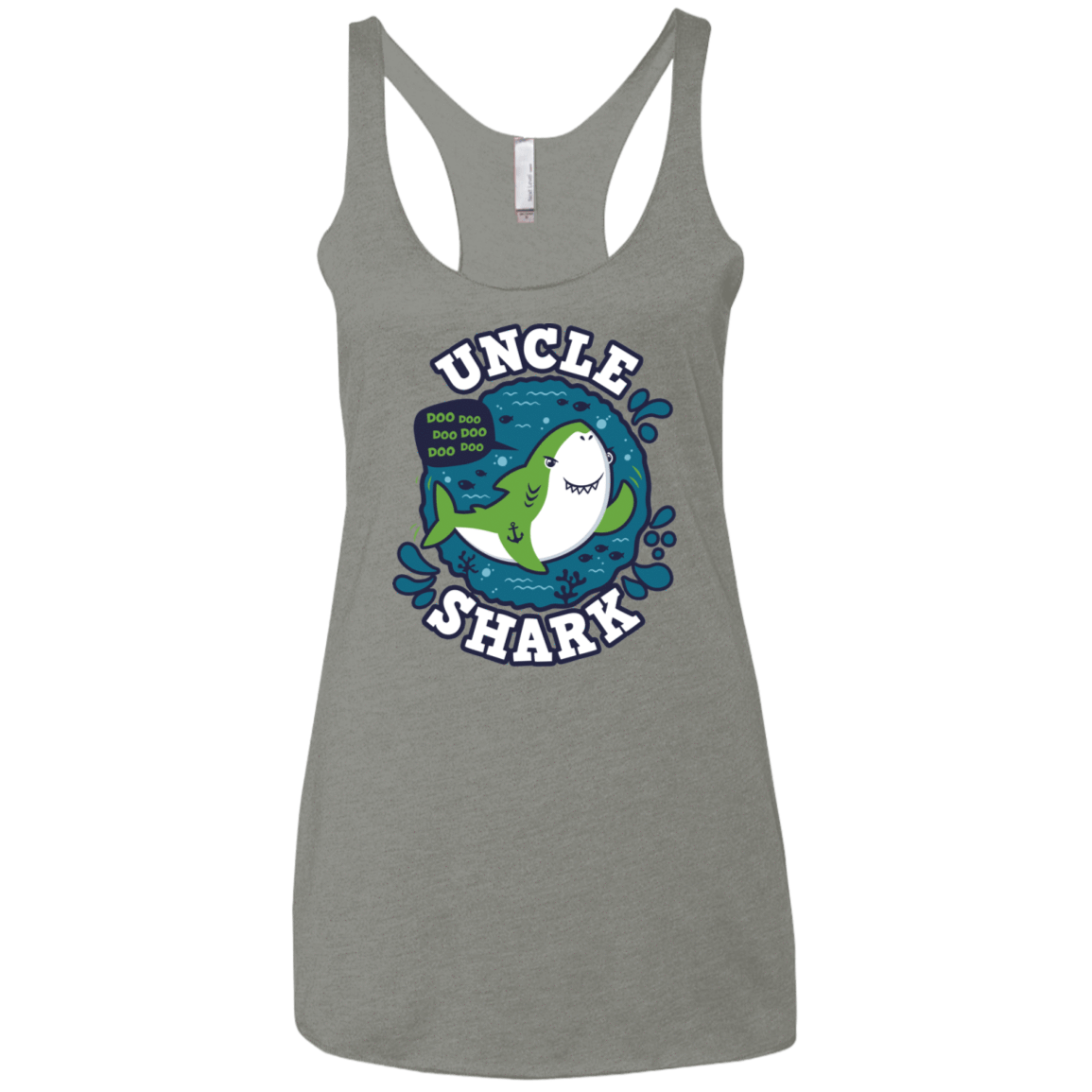 T-Shirts Venetian Grey / X-Small Shark Family trazo - Uncle Women's Triblend Racerback Tank