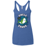 T-Shirts Vintage Royal / X-Small Shark Family trazo - Uncle Women's Triblend Racerback Tank
