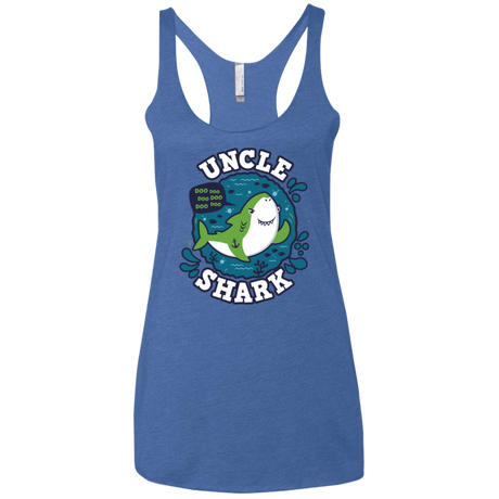 T-Shirts Vintage Royal / X-Small Shark Family trazo - Uncle Women's Triblend Racerback Tank
