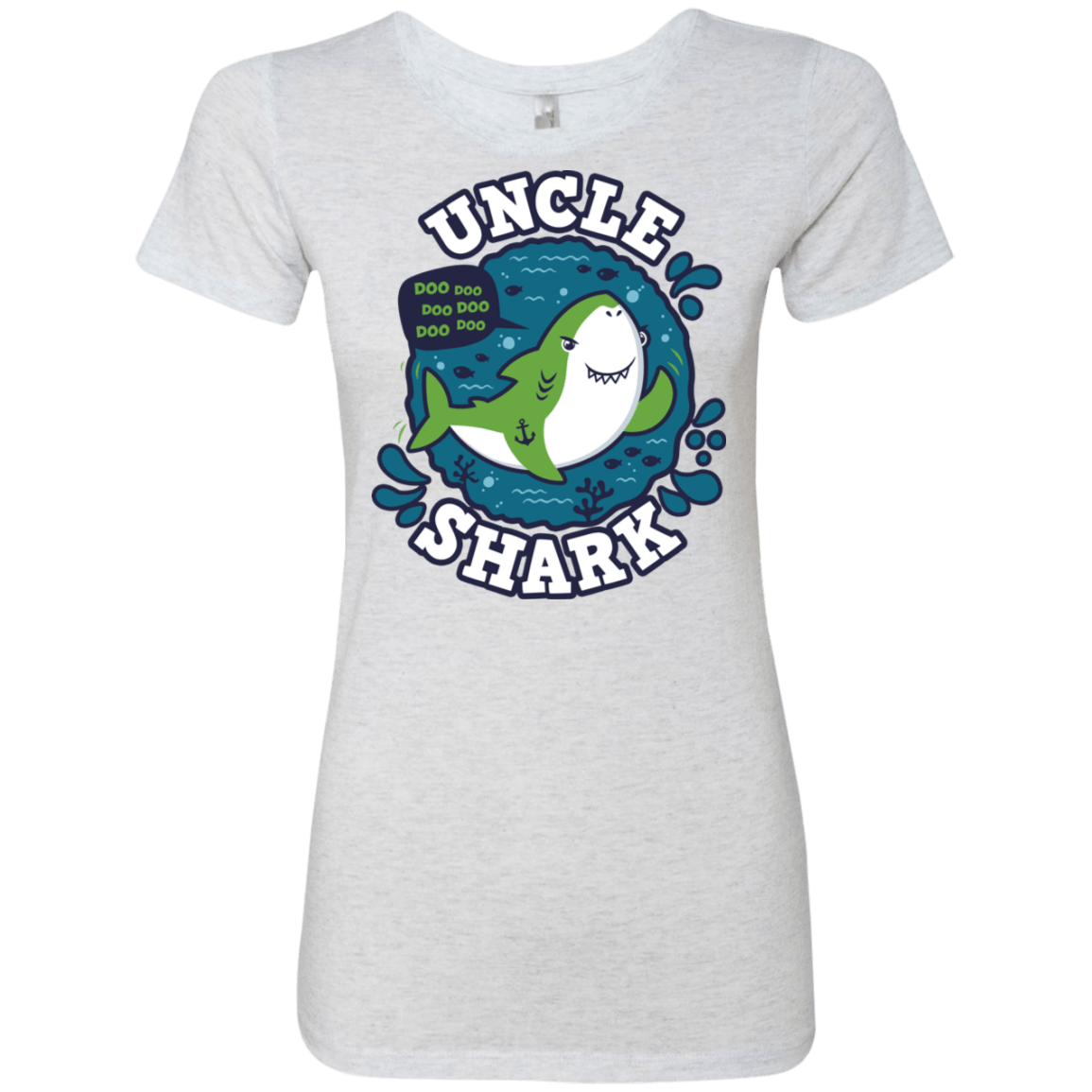 T-Shirts Heather White / S Shark Family trazo - Uncle Women's Triblend T-Shirt