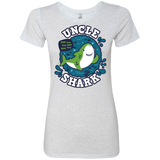 T-Shirts Heather White / S Shark Family trazo - Uncle Women's Triblend T-Shirt