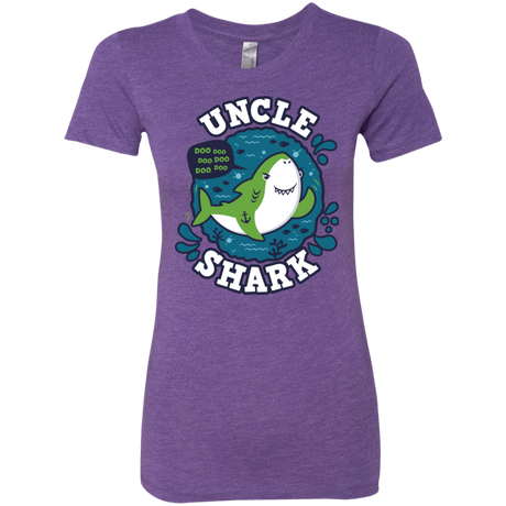 T-Shirts Purple Rush / S Shark Family trazo - Uncle Women's Triblend T-Shirt