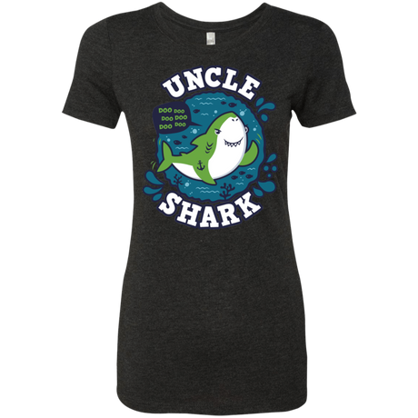T-Shirts Vintage Black / S Shark Family trazo - Uncle Women's Triblend T-Shirt