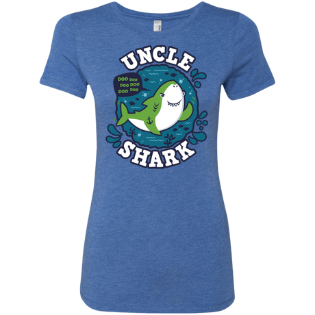 T-Shirts Vintage Royal / S Shark Family trazo - Uncle Women's Triblend T-Shirt