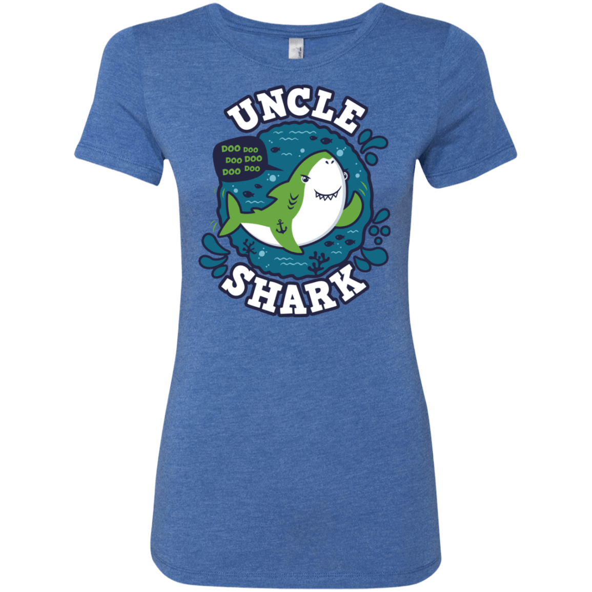 T-Shirts Vintage Royal / S Shark Family trazo - Uncle Women's Triblend T-Shirt