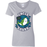 T-Shirts Sport Grey / S Shark Family trazo - Uncle Women's V-Neck T-Shirt