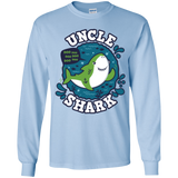 T-Shirts Light Blue / YS Shark Family trazo - Uncle Youth Long Sleeve T-Shirt