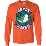 T-Shirts Orange / YS Shark Family trazo - Uncle Youth Long Sleeve T-Shirt