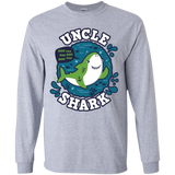 T-Shirts Sport Grey / YS Shark Family trazo - Uncle Youth Long Sleeve T-Shirt