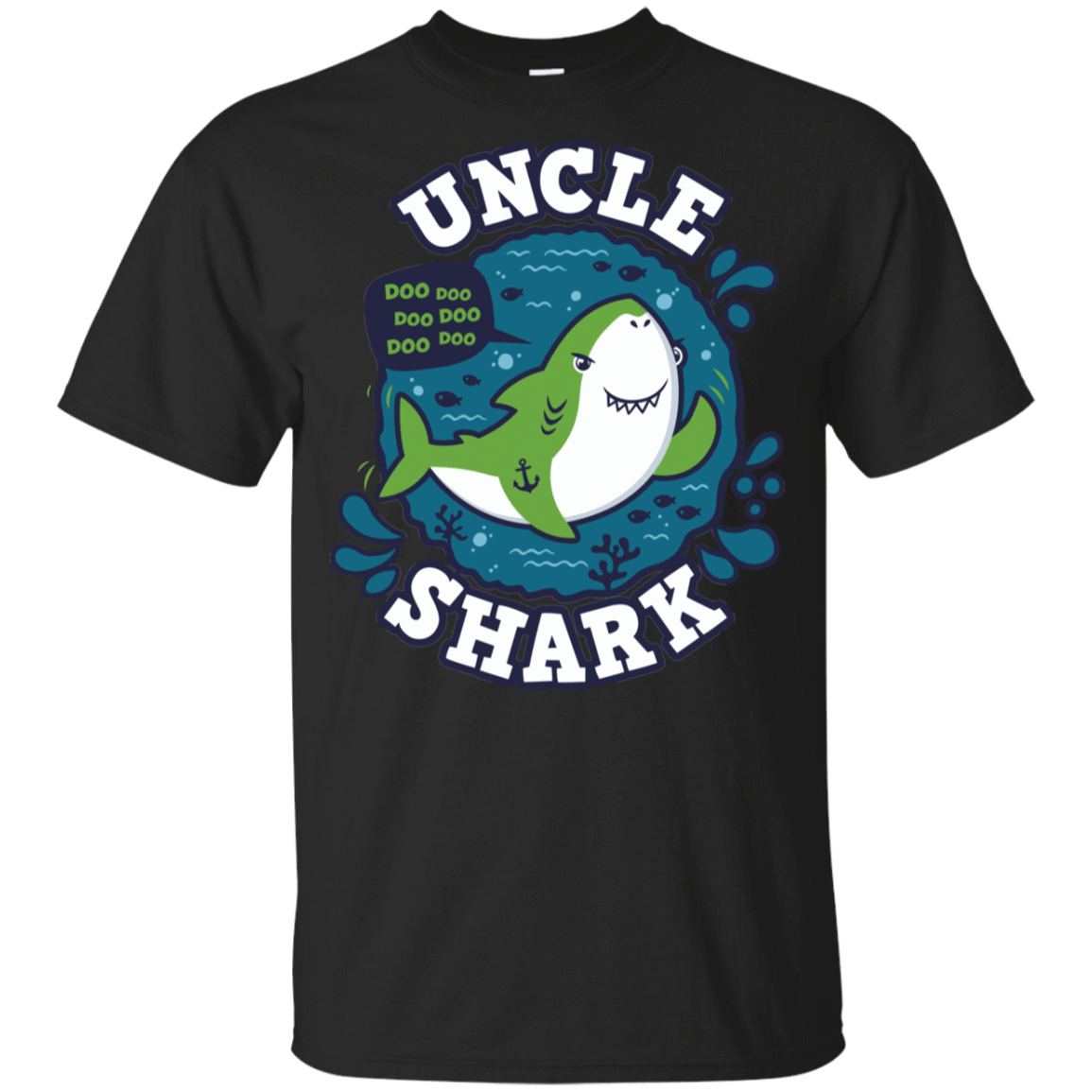 T-Shirts Black / YXS Shark Family trazo - Uncle Youth T-Shirt