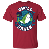 T-Shirts Cardinal / YXS Shark Family trazo - Uncle Youth T-Shirt