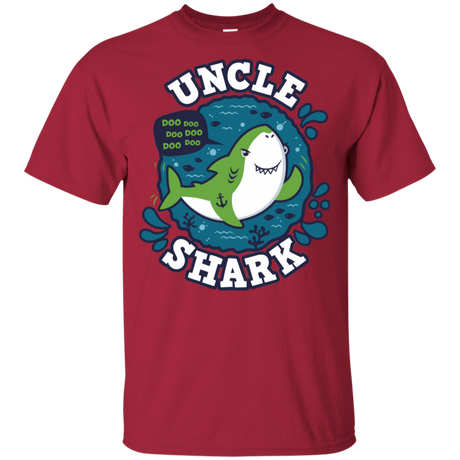 T-Shirts Cardinal / YXS Shark Family trazo - Uncle Youth T-Shirt