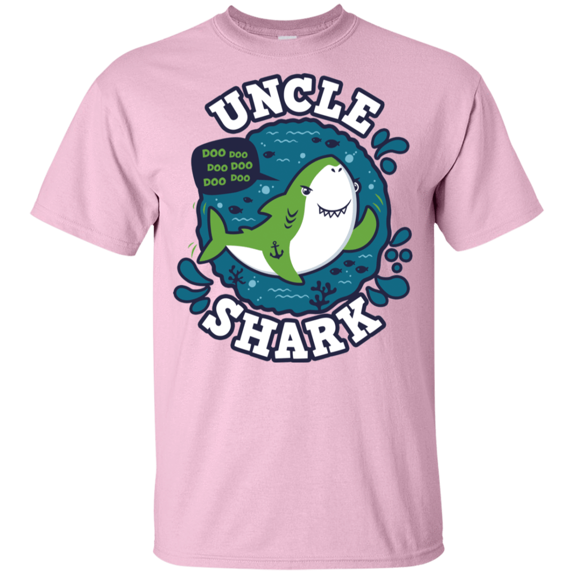 T-Shirts Light Pink / YXS Shark Family trazo - Uncle Youth T-Shirt