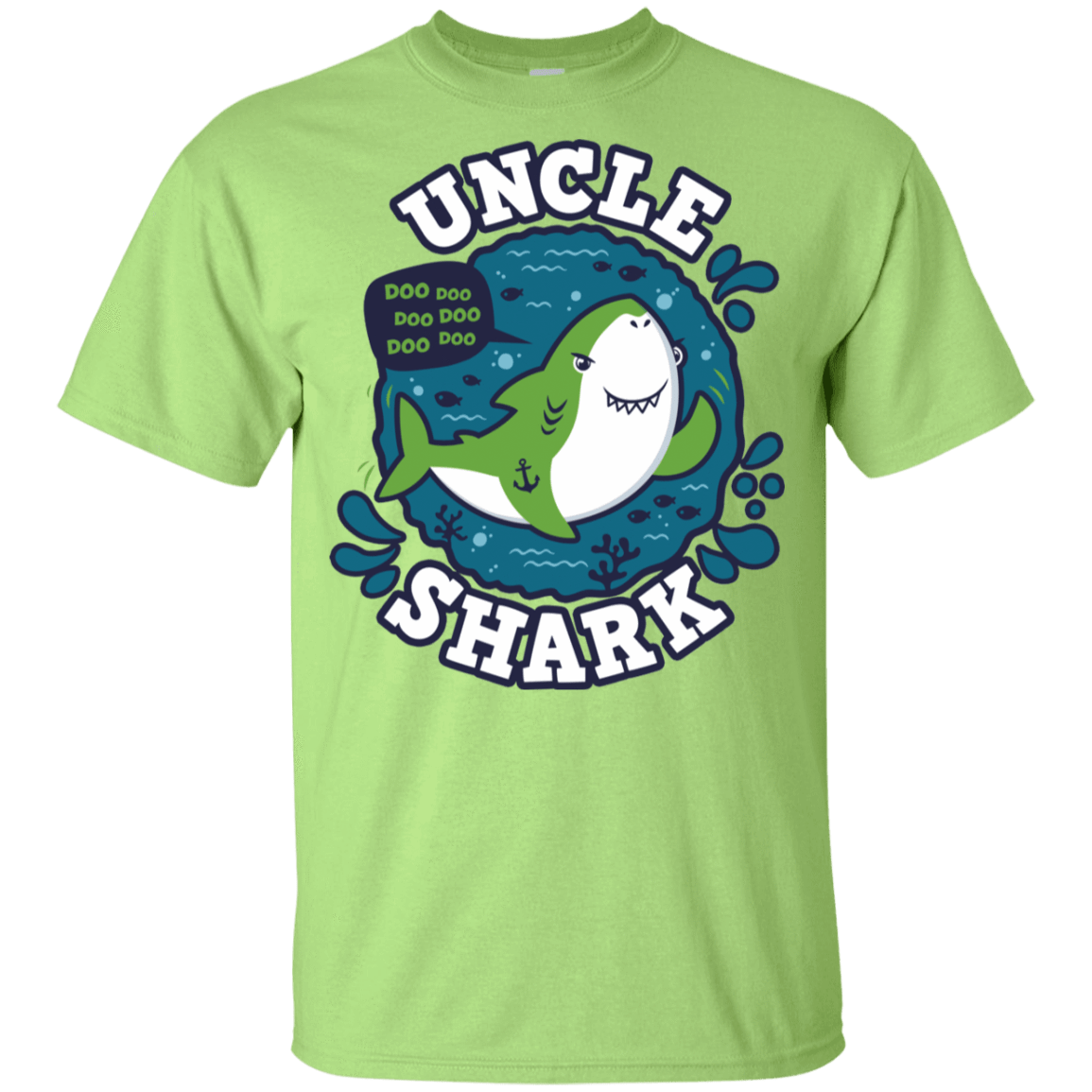 T-Shirts Mint Green / YXS Shark Family trazo - Uncle Youth T-Shirt