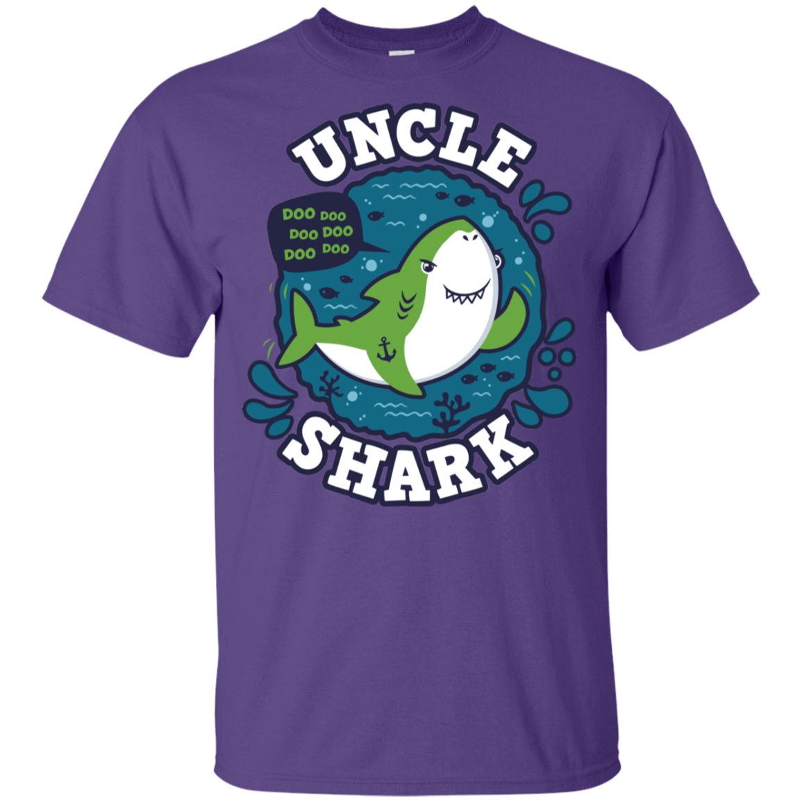 T-Shirts Purple / YXS Shark Family trazo - Uncle Youth T-Shirt