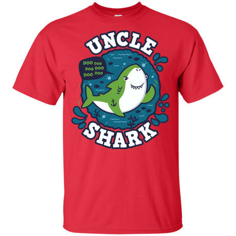 T-Shirts Red / YXS Shark Family trazo - Uncle Youth T-Shirt