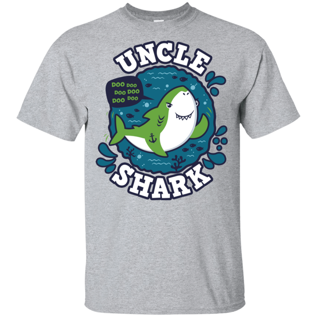 T-Shirts Sport Grey / YXS Shark Family trazo - Uncle Youth T-Shirt