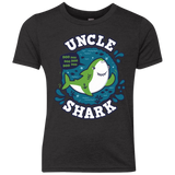 T-Shirts Vintage Black / YXS Shark Family trazo - Uncle Youth Triblend T-Shirt