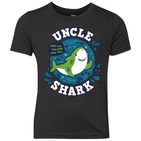 T-Shirts Vintage Black / YXS Shark Family trazo - Uncle Youth Triblend T-Shirt