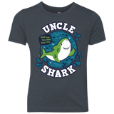 T-Shirts Vintage Navy / YXS Shark Family trazo - Uncle Youth Triblend T-Shirt