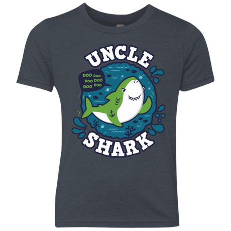 T-Shirts Vintage Navy / YXS Shark Family trazo - Uncle Youth Triblend T-Shirt