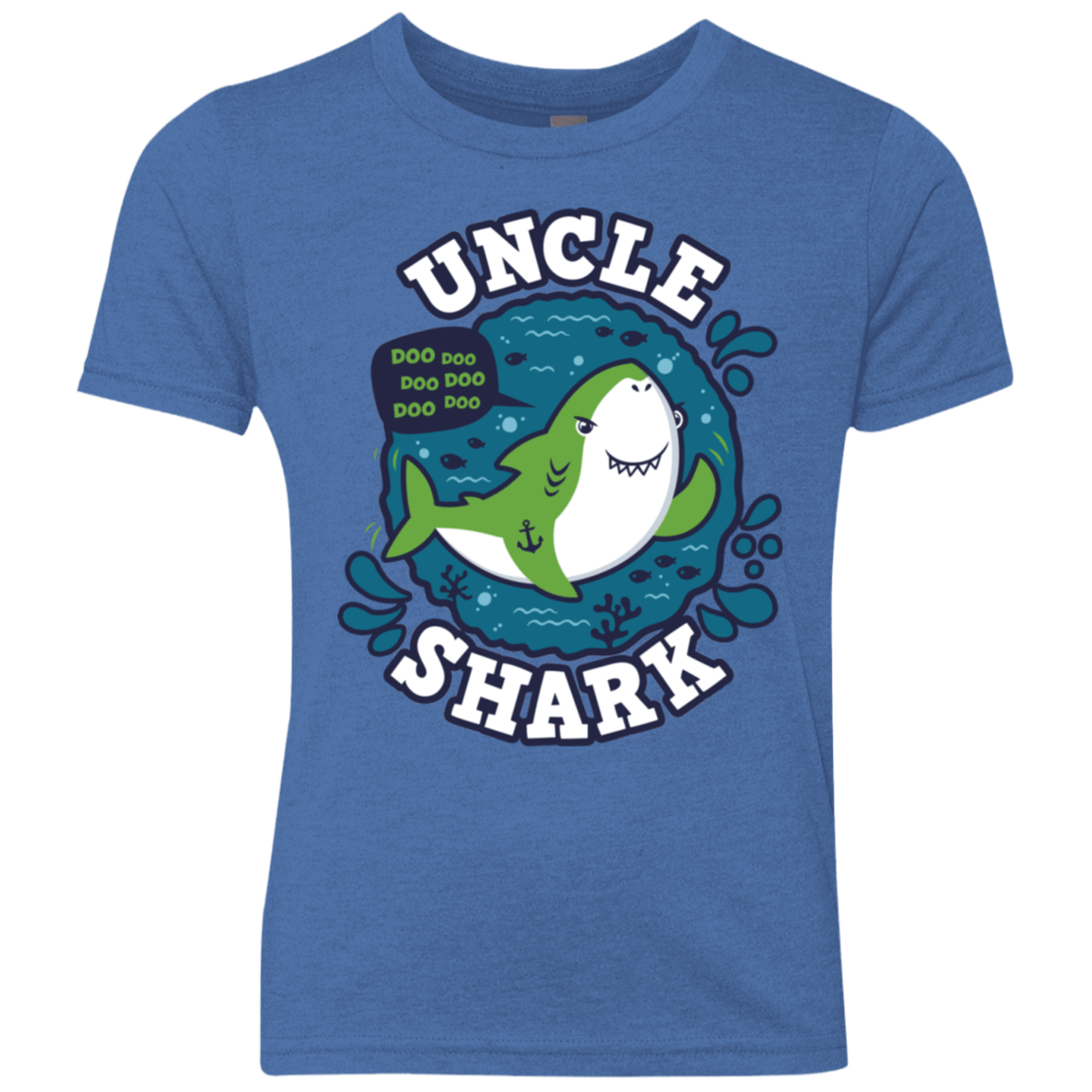 T-Shirts Vintage Royal / YXS Shark Family trazo - Uncle Youth Triblend T-Shirt