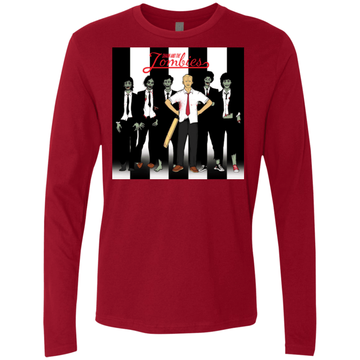 T-Shirts Cardinal / Small Shaun and the Zombies Men's Premium Long Sleeve