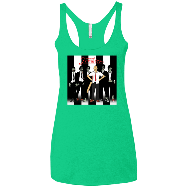 T-Shirts Envy / X-Small Shaun and the Zombies Women's Triblend Racerback Tank