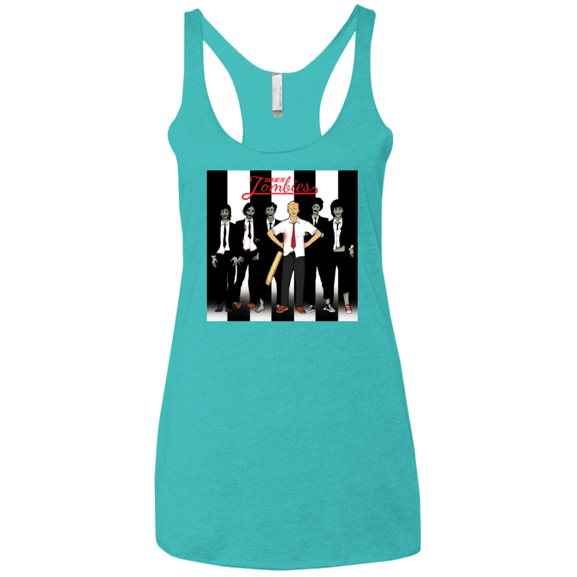 T-Shirts Tahiti Blue / X-Small Shaun and the Zombies Women's Triblend Racerback Tank