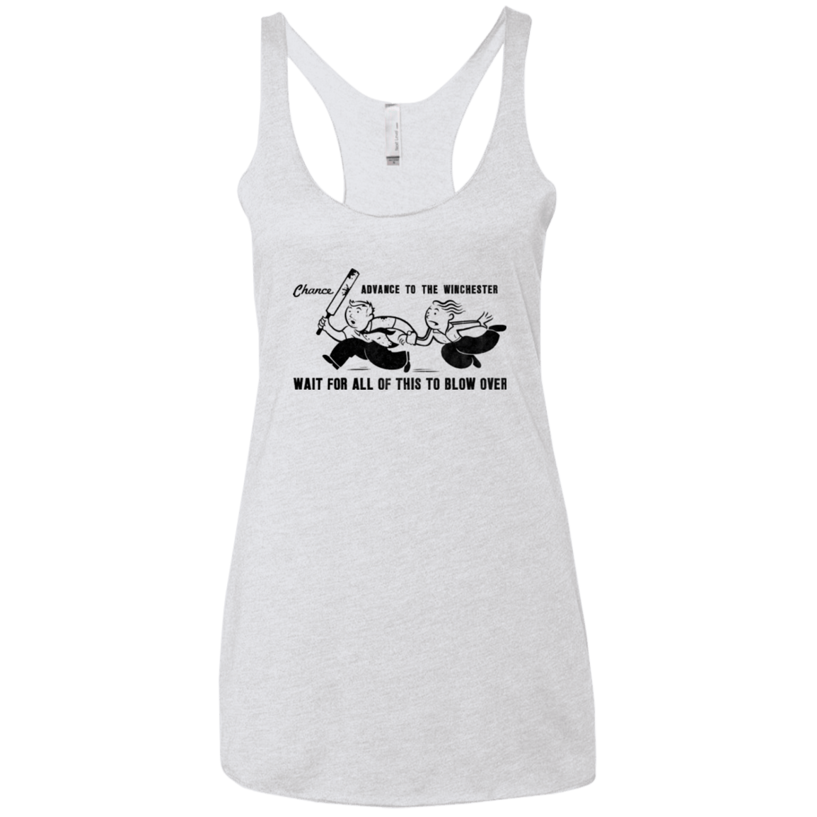 T-Shirts Heather White / X-Small Shauns Last Chance Women's Triblend Racerback Tank