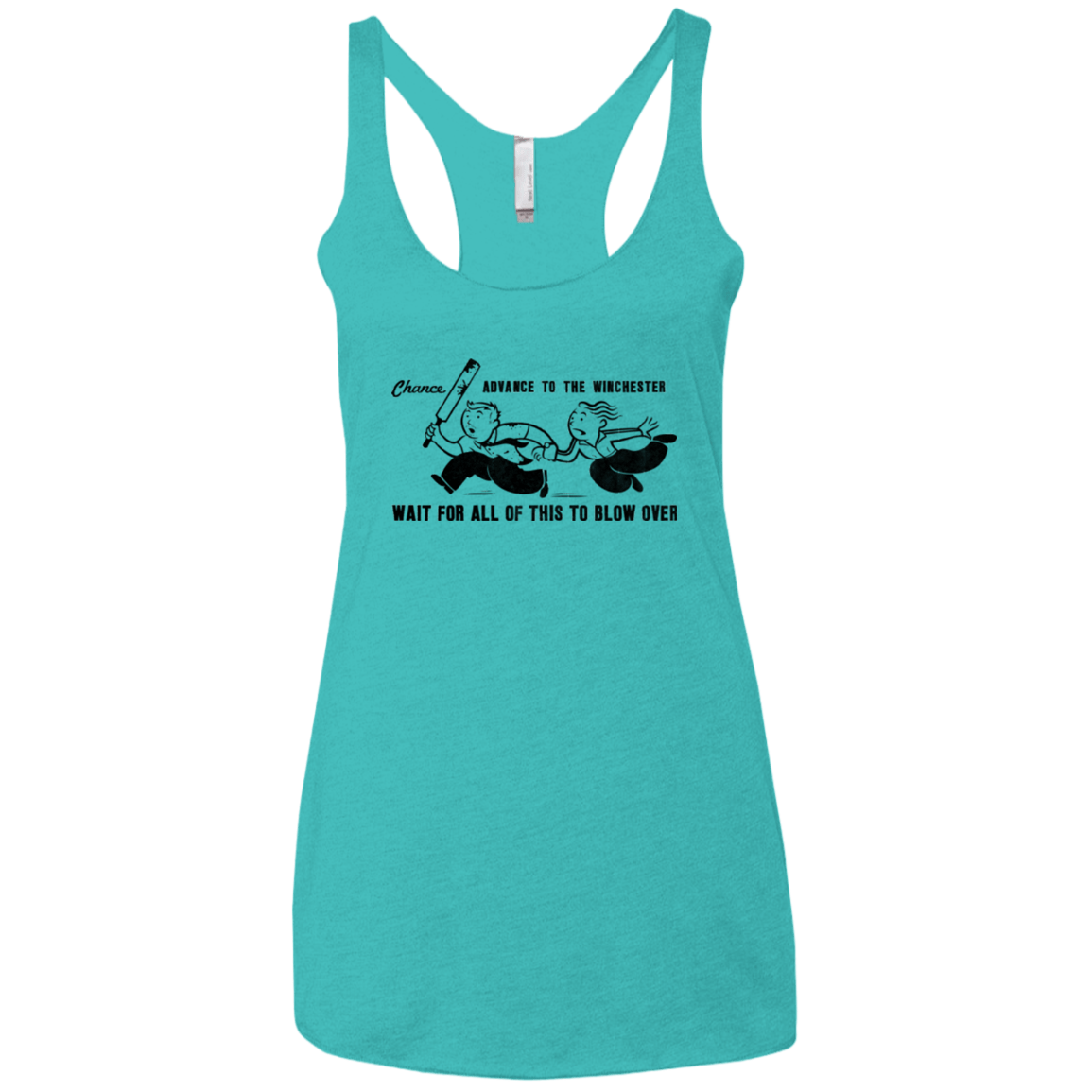 T-Shirts Tahiti Blue / X-Small Shauns Last Chance Women's Triblend Racerback Tank