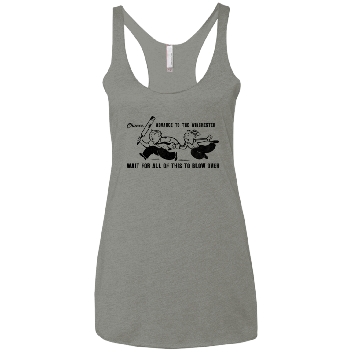 T-Shirts Venetian Grey / X-Small Shauns Last Chance Women's Triblend Racerback Tank