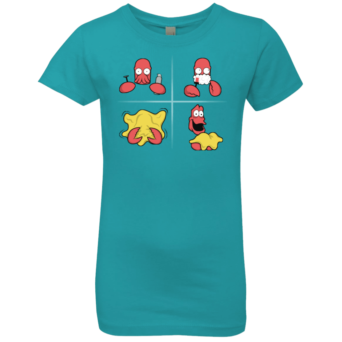 T-Shirts Tahiti Blue / YXS Shaving Process Girls Premium T-Shirt