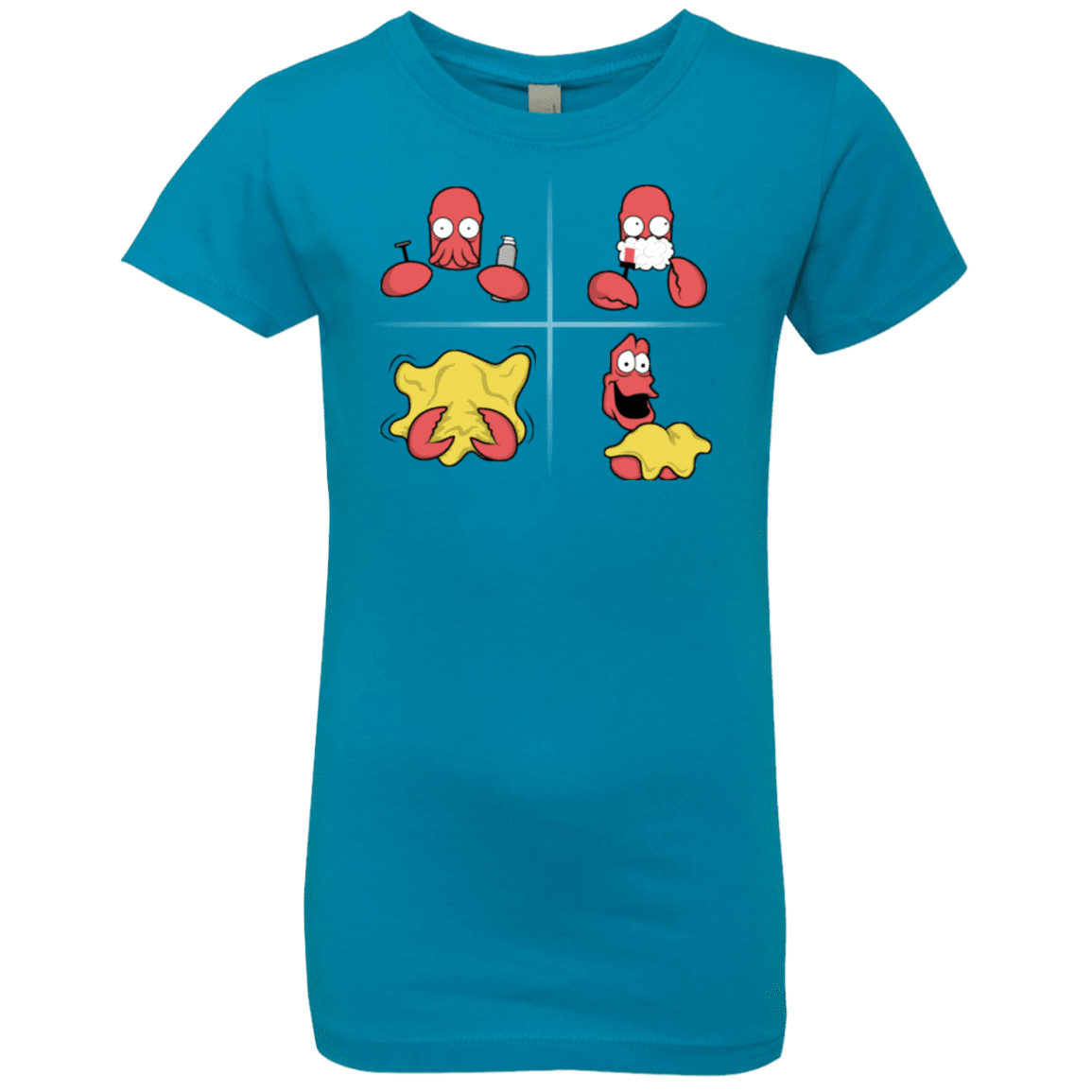 T-Shirts Turquoise / YXS Shaving Process Girls Premium T-Shirt