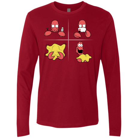 T-Shirts Cardinal / S Shaving Process Men's Premium Long Sleeve