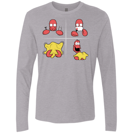 T-Shirts Heather Grey / S Shaving Process Men's Premium Long Sleeve