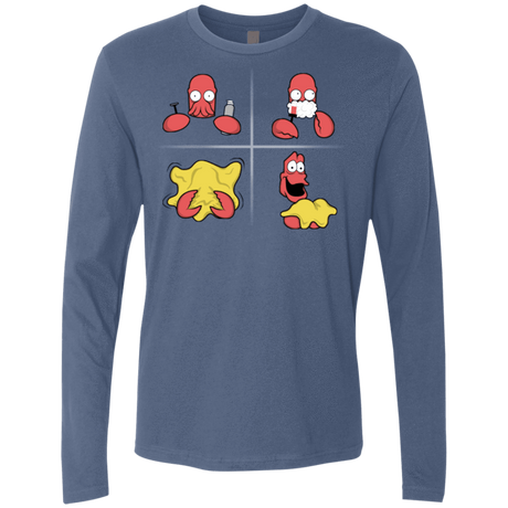 T-Shirts Indigo / S Shaving Process Men's Premium Long Sleeve