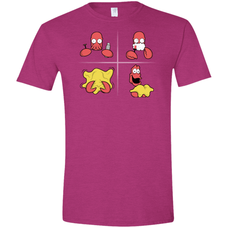 T-Shirts Antique Heliconia / S Shaving Process Men's Semi-Fitted Softstyle