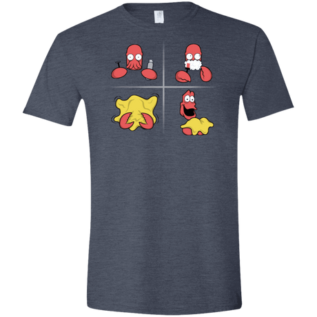 T-Shirts Heather Navy / S Shaving Process Men's Semi-Fitted Softstyle