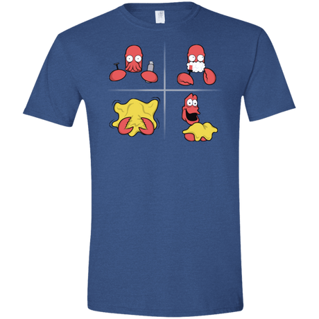 T-Shirts Heather Royal / X-Small Shaving Process Men's Semi-Fitted Softstyle