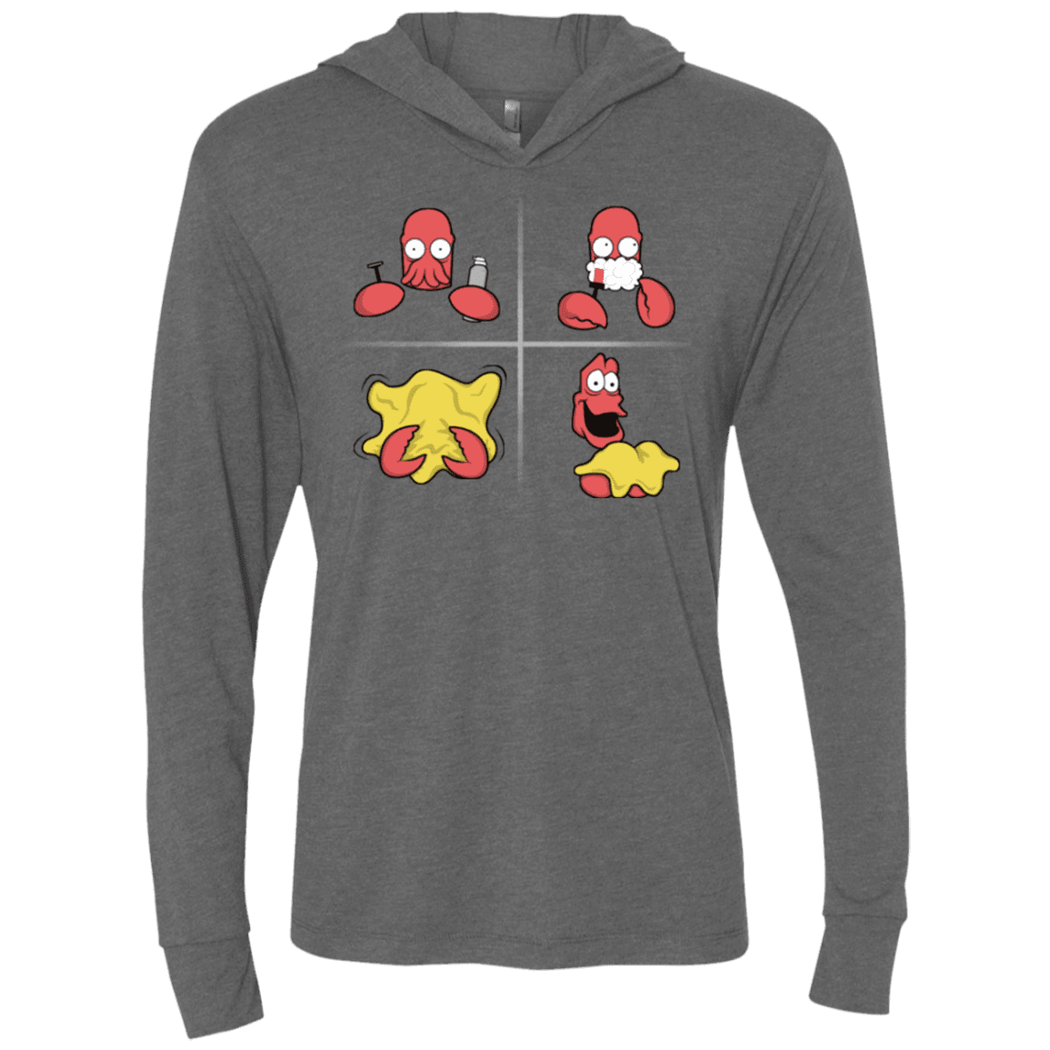 T-Shirts Premium Heather / X-Small Shaving Process Triblend Long Sleeve Hoodie Tee