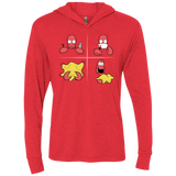 T-Shirts Vintage Red / X-Small Shaving Process Triblend Long Sleeve Hoodie Tee